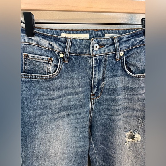 Anthropologie Pilcro Embroidered Cropped Jeans 27 - Picture 3 of 12